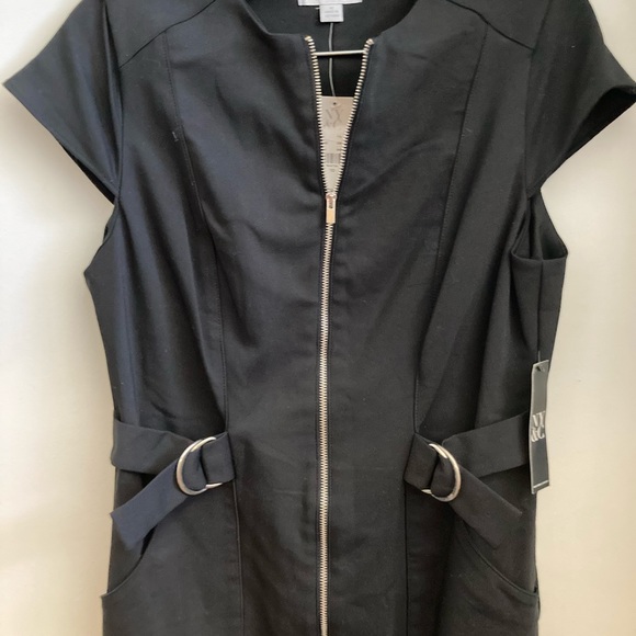 NY & Co Black Zipper Dress NWT - Picture 4 of 9